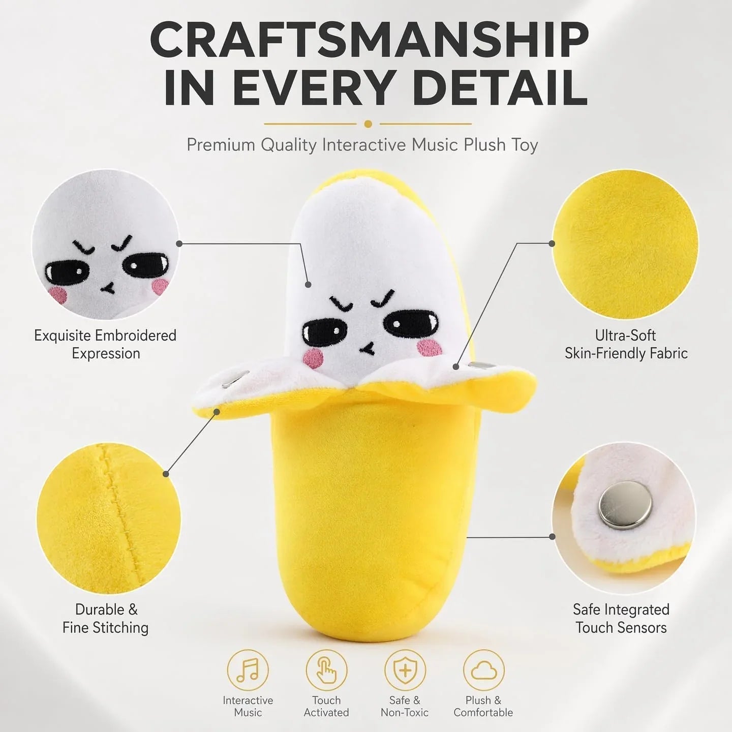 Plush Fruit Interactive Music Toy