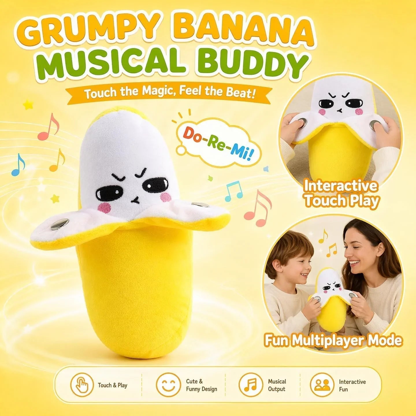 Plush Fruit Interactive Music Toy