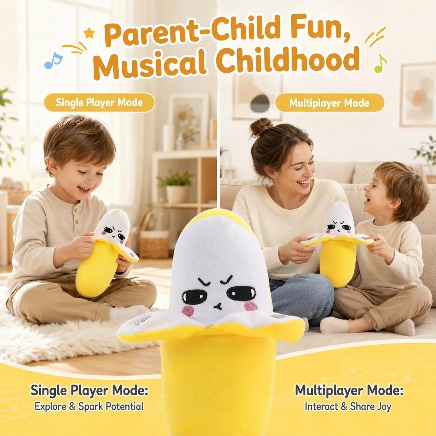 Plush Fruit Interactive Music Toy