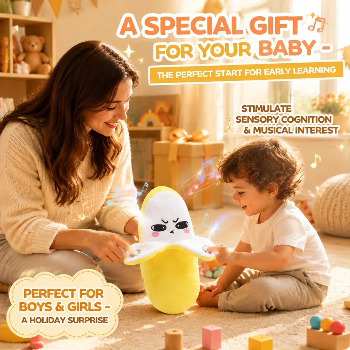Plush Fruit Interactive Music Toy