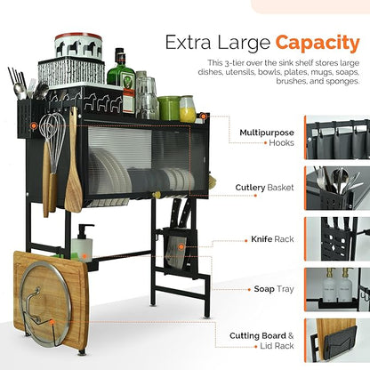 Kitchen Sink Dish Rack Cabinet