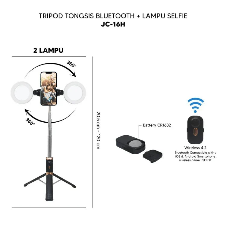 Bluetooth Selfie Stick عصا سيلفي بلوتوث