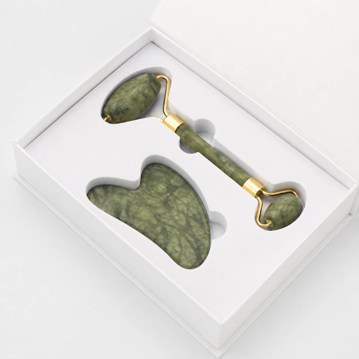 Natural Jade Roller & Gua Sha Set – Facial Massage Tools for Skin Care, Face Lifting & Depuffing valemerehub