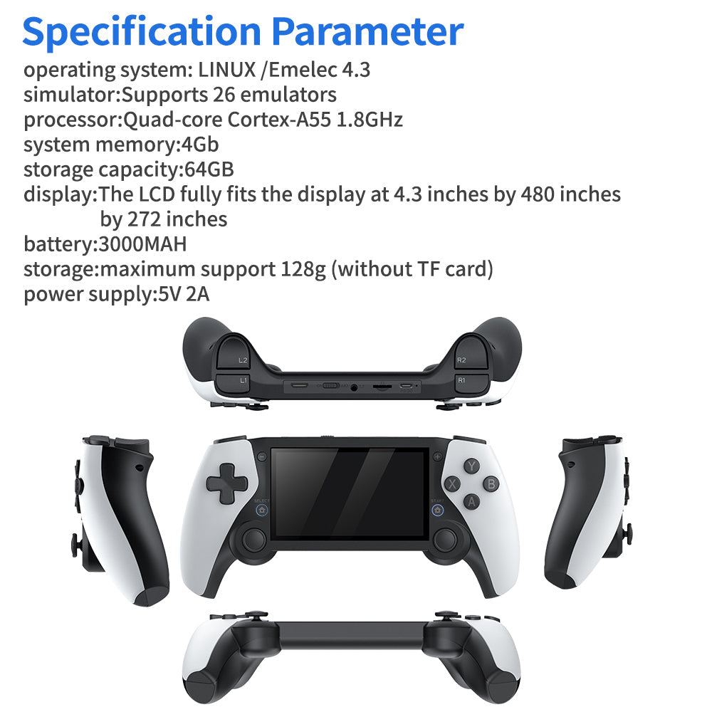 M25 Mini Handheld Game Players 4.3 inch Screen Quad Core Portable Game Console 64GB With 20000 Free Games