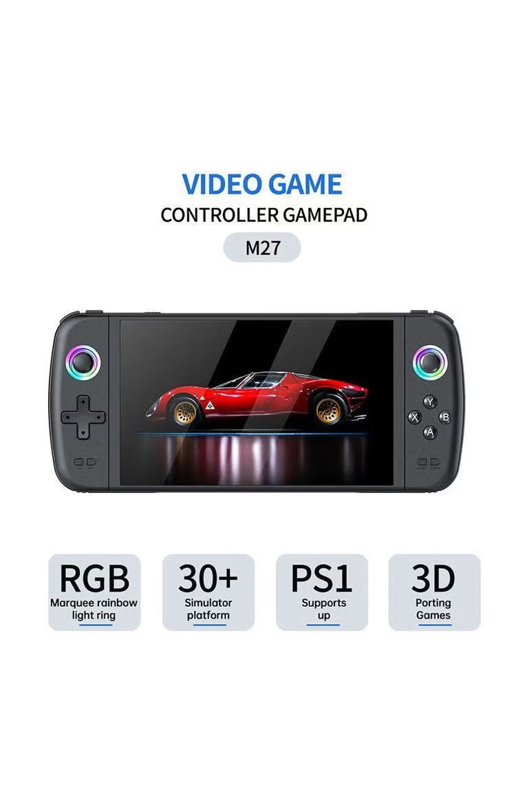 M27 Game Console 7.0 Inch IPS Screen 30+Simulators 20,000+Games Installed Retro Handheld Game Console Portable 4000mAh