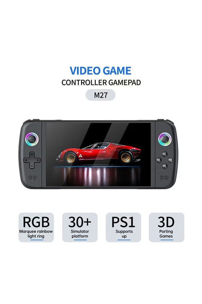 M27 Game Console 7.0 Inch IPS Screen 30+Simulators 20,000+Games Installed Retro Handheld Game Console Portable 4000mAh