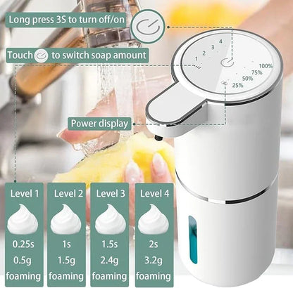 Automatic Soap Dispenser, USB Rechargeable with Infrared Motion Sensor for Bathroom, Kitchen, Office