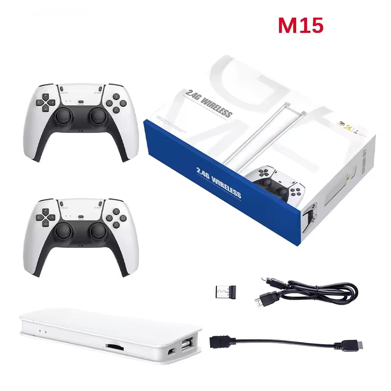 M15 4K HD Game Console P5 2.4G Wireless Controllers 20+Simulators GB2 DDR3 256MB 64G 20,000 Games Retro Video Game Console