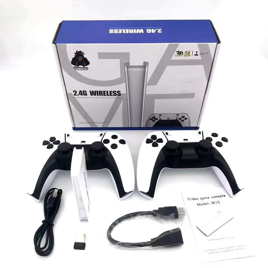 M15 4K HD Game Console P5 2.4G Wireless Controllers 20+Simulators GB2 DDR3 256MB 64G 20,000 Games Retro Video Game Console